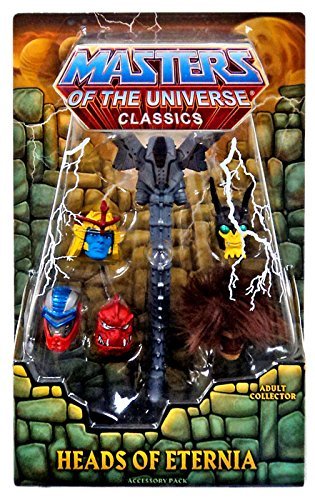 0795418687843 - MASTERS OF THE UNIVERSE HEADS OF ETERNIA ACCESSORY PACK - INCLUDES ALTERNATE HEADS FOR GRIZZLOR, BUZZ-OFF, SY-KLONE, ROBOTO, SNOUT SPOUT, AND CLAWFUL BY MATTEL