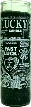 0795434572321 - FAST LUCK (SUERTA RAPIDA) 7 DAY 1 COLOR UNSCENTED GREEN CANDLE IN GLASS
