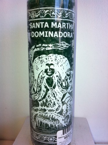 0795434575704 - SANTA MARTHA DOMINADORA 7 DAY UNSCENTED CANDLE IN GLASS