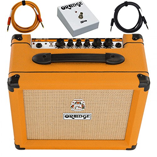 0795525249606 - ORANGE CRUSH 20 AMP 20W CR20 GUITAR COMBO AMPLIFIER FOOTSWITCH CABLE BUNDLE