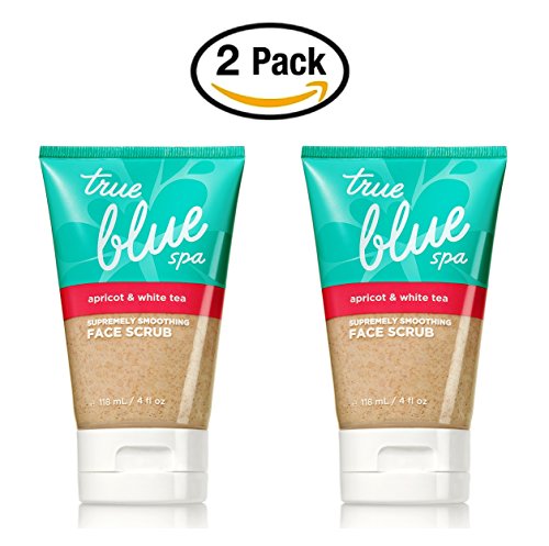 0795525283822 - APRICOT AND WHITE TEA FACE SCRUB 4 FL OZ.- TRUE BLUE SPA BY BATH & BODY WORKS - SKIN SMOOTHING FACE WASH (PACK OF 2)