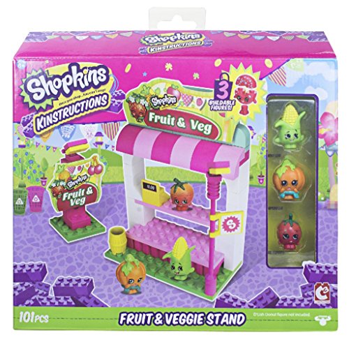 0795545882616 - SHOPKINS FRUIT & VEGGIE STAND KINSTRUCTIONS WITH 3 FIGURES