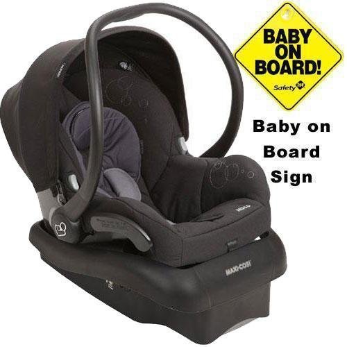 0795569785689 - MAXI-COSI MICO INFANT CAR SEAT W/BABY ON BOARD SIGN - TOTAL BLACK BY MAXI-COSI
