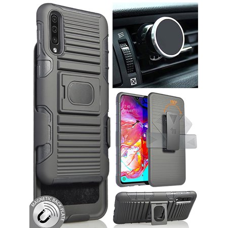 0795777865548 - GALAXY A70 CASE/MOUNT/CLIP, NAKEDCELLPHONE BLACK RUGGED COVER FOR SAMSUNG GALAXY A70 (SM-A705) 2019