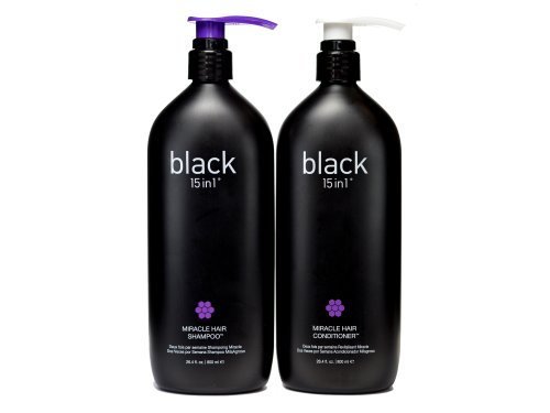 0795862001585 - BLACK 15-IN-1 MIRACLE HAIR TREATMENT SHAMPOO AND CONDITIONER, 26.4 OZ