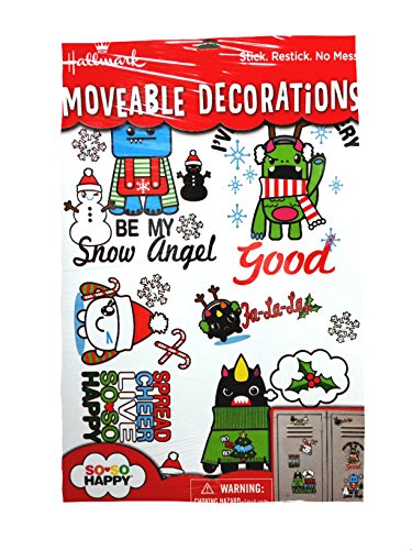 0795902393823 - WINDOW & WALL CLINGS ~ SO-SO HAPPY WITH HOLIDAY CHEER MESSAGES ~ MOVEABLE DECORATION CHRISTMAS STICKER