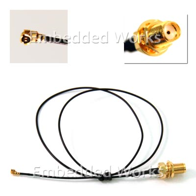 0795945990317 - SMA (FEMALE) BULKHEAD WITH 18 OF 1.13MM CABLE + IPEX(U.FL) CONNECTOR