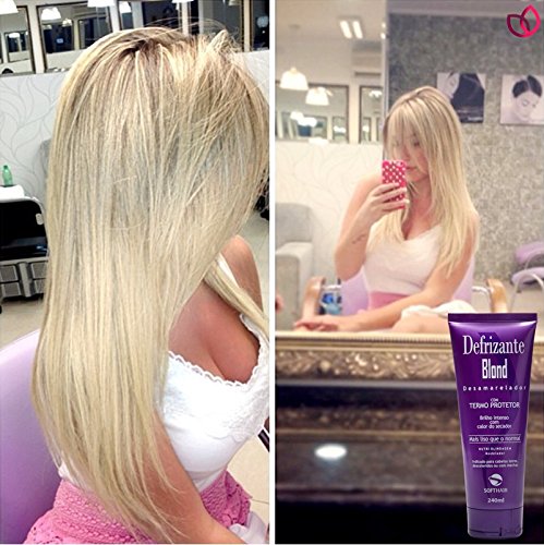 0795962248927 - NUTRI BLINDAGEM ANTI YELLOW - DEFRIZANTE BLOND HAIRS - 400ML - LEAVE-IN TREATMENT WITH VIOLET PIGMENTS - USE AFTER BOTOX PLATINUM BLOND WITH THERMO PROTECTOR