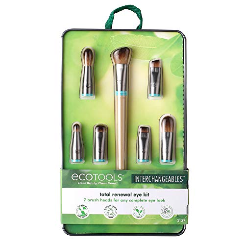0079625031379 - ECOTOOLS EYE KIT INTERCHANGEABLES MAKEUP BRUSH SET WITH CASE, INCLUDES 7 BRUSHES