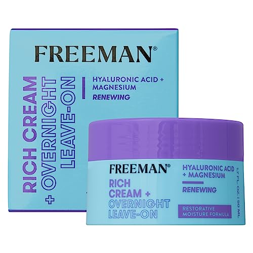 0079625432909 - FREEMAN RESTORATIVE MOISTURIZING & REPAIRING RICH CREAM + OVERNIGHT LEAVE-ON TREATMENT, FOR DULL & TIRED SKIN, INFUSED WITH MAGNESIUM & HYALURONIC ACID TO HYDRATE, 1.7 FL.OZ./ 50 ML JAR