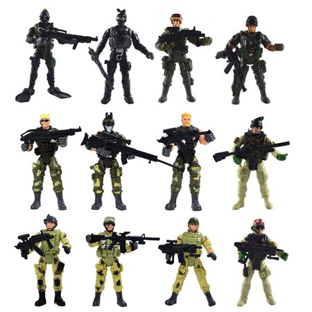 0796258224304 - SPECIAL FORCE ARMY SWAT SOLDIERS ACTION FIGURES WITH WEAPONS AND ACCESSORIES 4 IN. TALL, 12 FIGURES/PACK