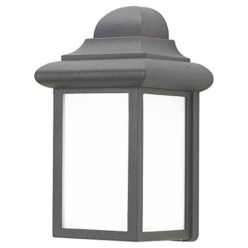 0796299662295 - SEA GULL LIGHTING 8988PBLE-12 SINGLE-LIGHT MULLBERRY HILL FLUORESCENT LANTERN WITH SMOOTH WHITE GLASS, BLACK BY SEA GULL LIGHTING