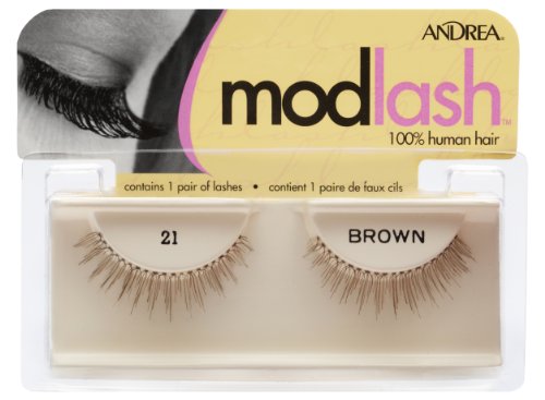 0796433609575 - ANDREA MOD STRIP LASH PAIR STYLE 21 BROWN (PACK OF 4)