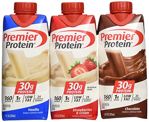 0796433829737 - LOT OF 12 PREMIER PROTEIN 30G HIGH PROTEIN SHAKES 11 OZ. VARIETY PACK CONTAINS CHOCOLATE, VANILLA AND STRAWBERRY