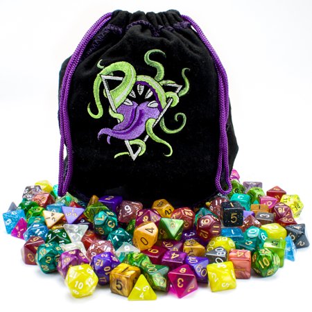 0796520351967 - WIZ DICE BAG OF DEVOURING: 140 POLYHEDRAL DICE IN 20 GUARANTEED COMPLETE SETS