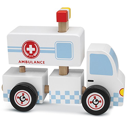 0796520352933 - WOODEN WONDERS PUT-IT-TOGETHER AMBULANCE - 2-IN-1 3D ASSEMBLY PUZZLE (8PCS.) BY IMAGINATION GENERATION