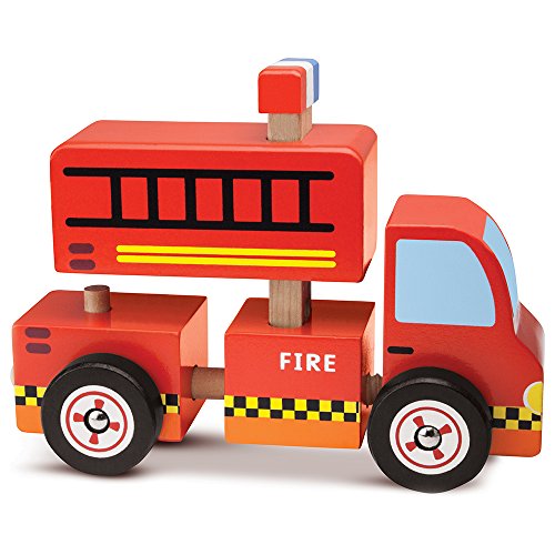 0796520352940 - WOODEN WONDERS PUT-IT-TOGETHER FIRE ENGINE - 2-IN-1 3D ASSEMBLY PUZZLE (8PCS.) BY IMAGINATION GENERATION