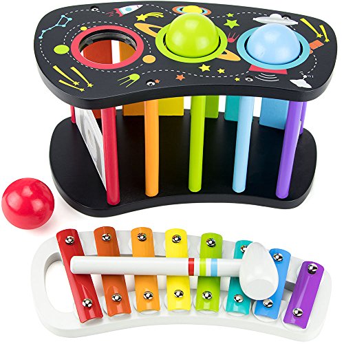 0796520353015 - SPACE ADVENTURE POUND & TAP BENCH WITH SLIDE OUT XYLOPHONE BY IMAGINATION GENERATION