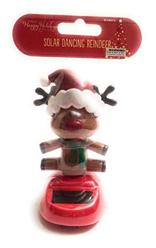 0796526343645 - SOLAR POWERED DANCING RUDOLPH THE RED-NOSED REINDEER HAPPY HOLIDAY GIFT.