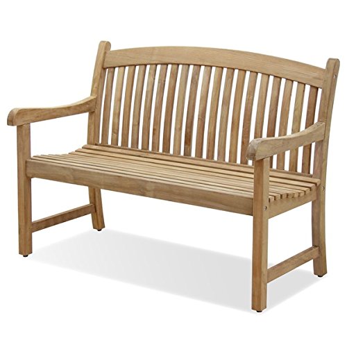 0796546175400 - 4-FOOT TEAK BENCH WITH WATER RESISTANT AND 100-PERCENT SOLID TEAK AND DURABILITY HIGH QUILITY