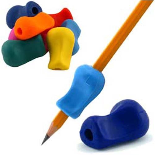 7967907021763 - THE PENCIL GRIP ORIGINAL UNIVERSAL ERGONOMIC WRITING AID FOR RIGHTIES AND LEFTIES, 6 COUNT, ASSORTED COLORS (TPG-11106)
