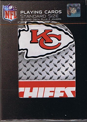 0796793109722 - NFL LICENSED KANSAS CITY CHIEFS DIAMOND PLATED PLAYING CARDS BY PSG