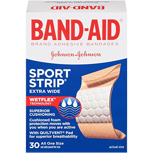 0796793231188 - BAND-AID BRAND ADHESIVE BANDAGES, SPORT STRIP, EXTRA WIDE, 30 COUNT (PACK OF 2)