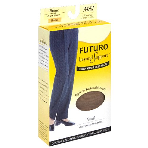0796793739417 - FUTURO BEYOND SUPPORT ULTRA SHEER KNEE HIGH, MILD COMPRESSION, SMALL , 1 PAIR (PACK OF 8)