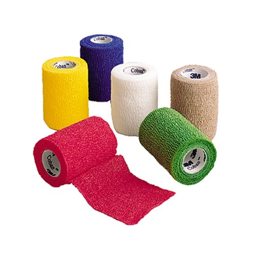 0796793877089 - 3M COBAN SELF-ADHERENT WRAP 1583A (ASSORTED COLORS) (PACK OF 12)