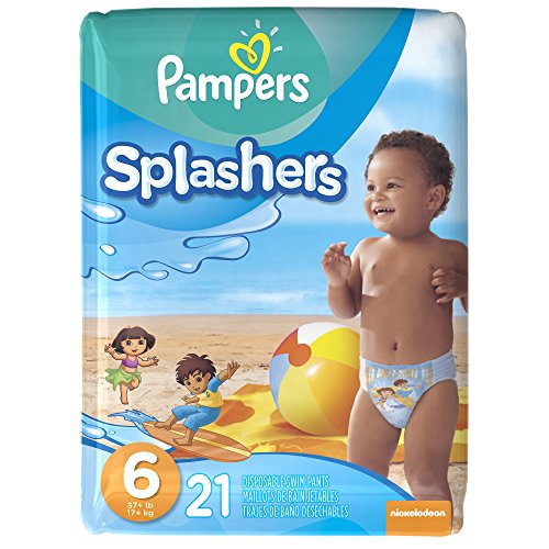 0796841937642 - PAMPERS SPLASHERS SWIM DIAPERS, SIZE 6, 21 COUNT
