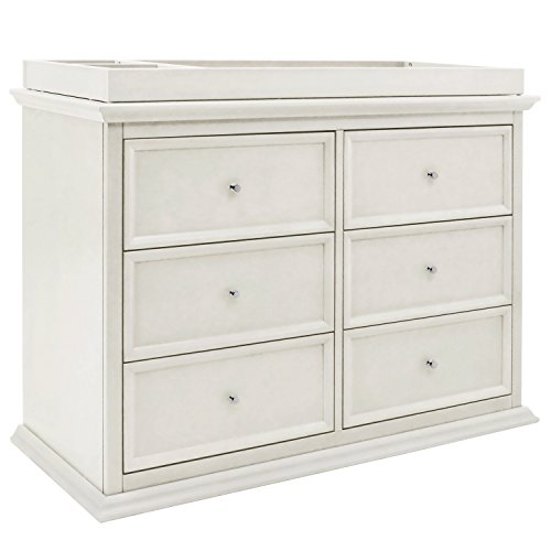 0796841983205 - MILLION DOLLAR BABY FOOTHILL-LOUIS 6-DRAWER CHANGER DRESSER WITH TRAY, DOVE WHIT