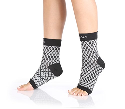 0796856325403 - PLANTAR FASCIITIS - COMPRESSION FOOT SLEEVE - RELIEF FROM SWELLING - SPORTS & EVERYDAY USE - IMPROVES BLOOD CIRCULATION -(1 PAIR)