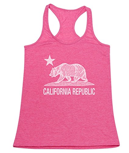 0796890350881 - P&B VINTAGE CALIFORNIA REPUBLIC BEAR WOMEN'S TANK, S, HEATHER PINK