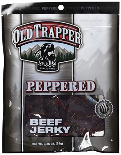 0079694902228 - OLD TRAPPER BEEF JERKY, PEPPERED, 3.25 OZ (PACK OF 8),
