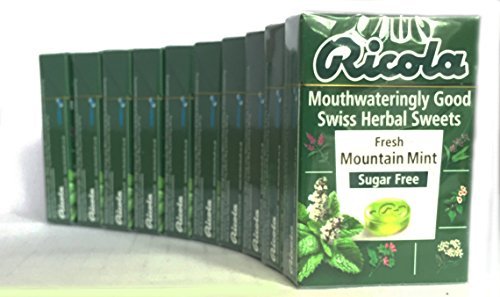 0797142542177 - RICOLA FRESH MOUNTAIN MINT BOX SWEETS 45 GRAM (PACK OF 10) BY RICOLA