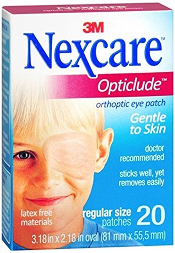 0797142856472 - NEXCARE OPTICLUDE ORTHOPTIC EYE PATCHES, REGULAR SIZE, 20-COUNT BOXES (PACK OF 4) BY NEXCARE