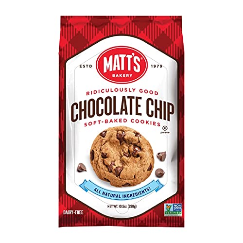 0079746200005 - MATTS BAKERY | CHOCOLATE CHIP COOKIES | SOFT-BAKED, NON-GMO, ALL-NATURAL INGREDIENTS; SINGLE PACK OF COOKIES (10.5OZ)