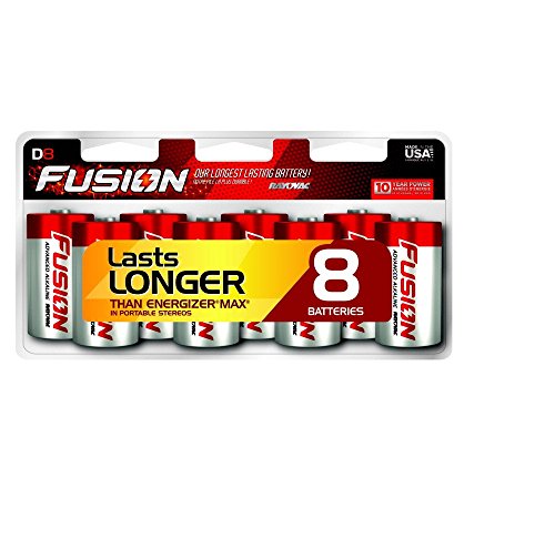 0797706388142 - FUSION BY RAYOVAC HIGH-PERFORMANCE D ALKALINE BATTERIES, 8-COUNT