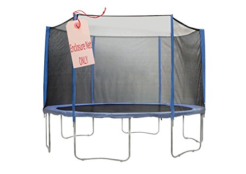 0797734798814 - UPPER BOUNCE TRAMPOLINE ENCLOSURE SAFETY NET FITS FOR 14-FEET ROUND FRAME USING 6 STRAIGHT POLES, INSTALLS OUTSIDE OF FRAME- (POLES SOLD SEPARATELY)