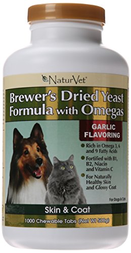 0797801031219 - NATURVET 1000 COUNT BREWER'S DRIED YEAST FORMULA WITH OMEGAS TABLETS FOR DOGS AND CATS