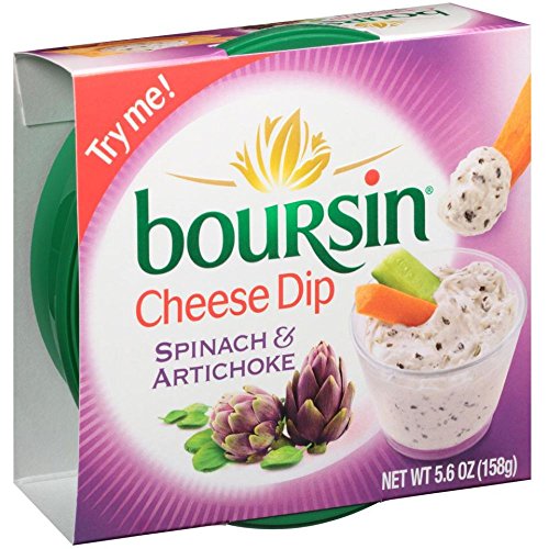 0079813061027 - BOURSIN CHEESE DIP, SPINACH AND ARTICHOKE, 5.6 OUNCE (PACK OF 6)