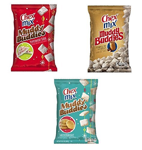 0798235646147 - LIMITED EDITION CHEX MIX MUDDY BUDDIES: PEPPERMINT BARK, PEANUT BUTTER AND CHOCOLATE, SNICKERDOODLE BY CHEX
