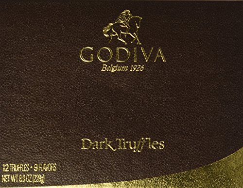 0798235660761 - GODIVA DARK CHOCOLATE TRUFFLES GIFT BOX (12PCS) BY GODIVA CHOCOLATIER