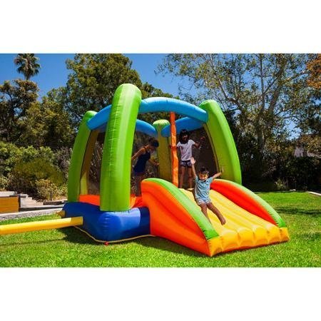 0798257449979 - SAFETY NETTING ENCLOSURE SPORTSPOWER MY FIRST JUMP 'N PLAY CONSTRUCTED OF DURABLE POLYESTER WITH PVC COATING, BLOWER INCLUDED FOR CONSTANT AIR,PERFECT FOR OUTDOOR PLAY BY SPORTSPOWER