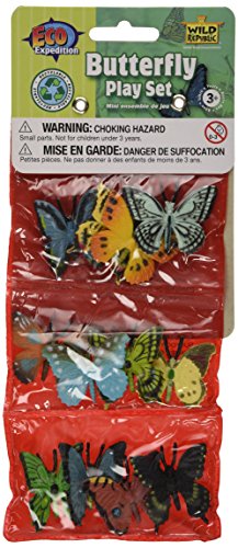 0798525790864 - WILD REPUBLIC TRIPLE MINI BUTTERFLY POLYBAG PLAY SET INSECT FIGURINES TOY