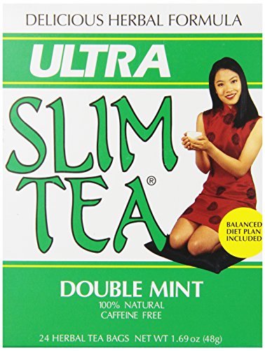 0798527066684 - ULTRA SLIM TEA, DOUBLE MINT, TEA BAGS, 24 COUNT BOX