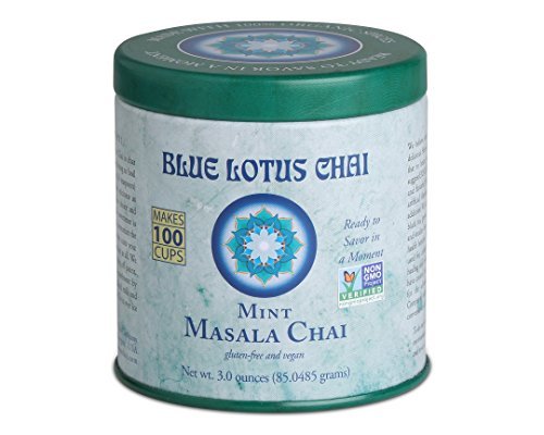 0798527242873 - BLUE LOTUS MINT MASALA CHAI - 3OZ TIN (100 CUPS) BY BLUE LOTUS CHAI