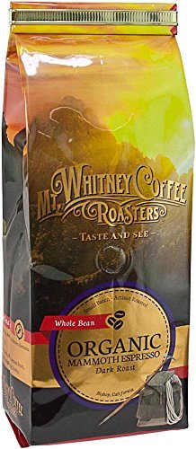 0798527276106 - MT. WHITNEY COFFEE ROASTERS: 12 OZ, USDA CERTIFIED ORGANIC MAMMOTH ESPRESSO, DARK ROAST, WHOLE BEAN COFFEE BY MT. WHITNEY COFFEE ROASTERS