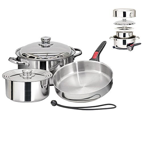 0798527598161 - MAGMA 7 PIECE INDUCTION COOK-TOP GOURMET NESTING STAINLESS STEEL COOKWARE SET BY MAGMA PRODUCTS, INC.