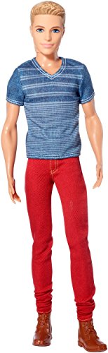 0798527653471 - BARBIE FASHIONISTAS KEN DOLL, RED JEANS AND BLUE TEE